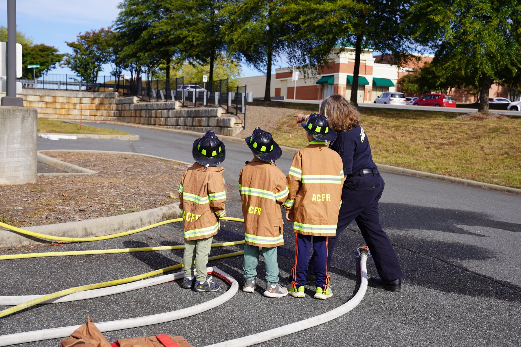 Albemarle County Fire Rescue personnel and apparatus